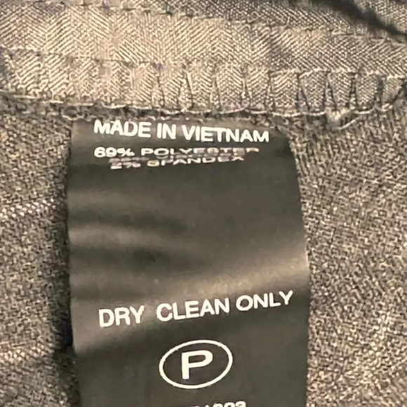 Vince Camuto Pinstriped Ankle Pants Heather Gray White Women's 4 - Picture 8 of 9